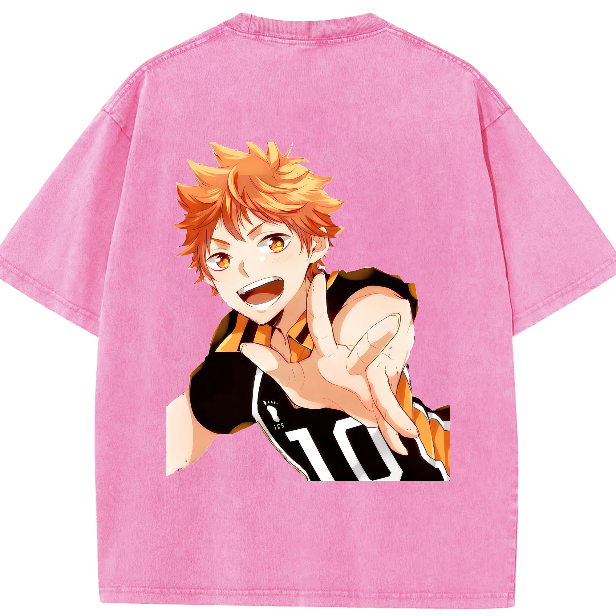（画像用） ハイキュー!! Haikyu!! 綿100% ヴィンテージ風 半袖Tシャツ（背面プリント）